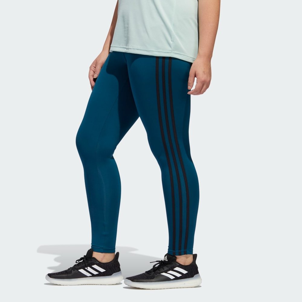 NEW Adidas Plus Size DESIGNED 2 MOVE 7/8 TIGHTS in Teal 4X